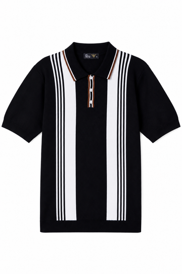 Knitted Polo - Black