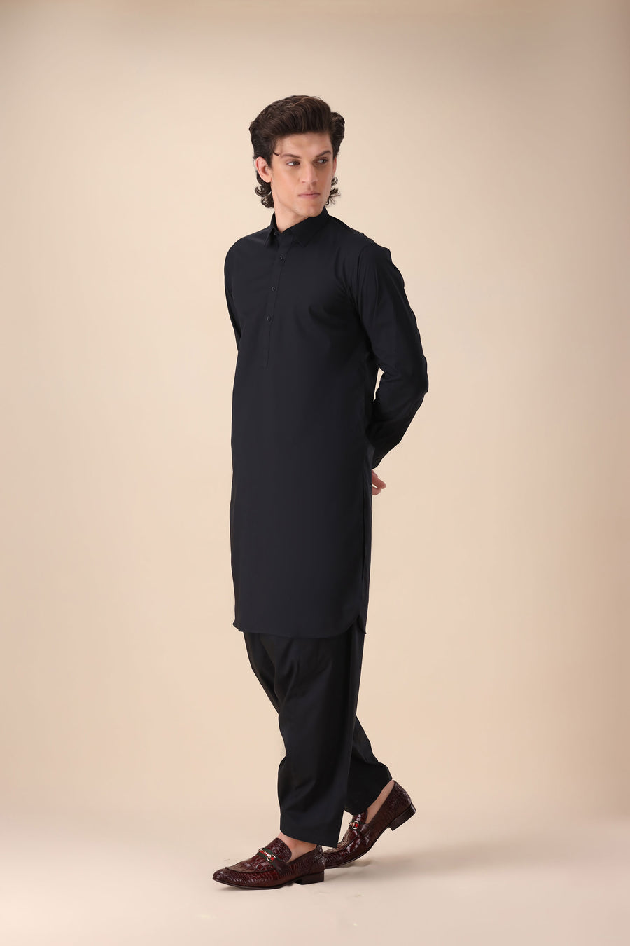 Regal Black Regular Fit Shalwar Kameez