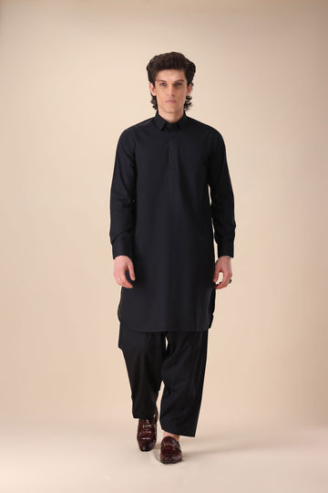 Regal Black Regular Fit Shalwar Kameez