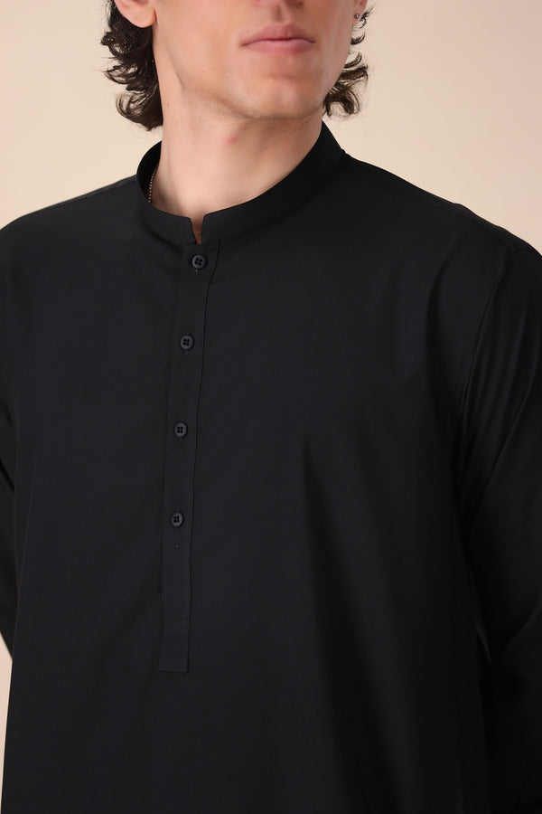 Black Slim Fit Shalwar Kameez