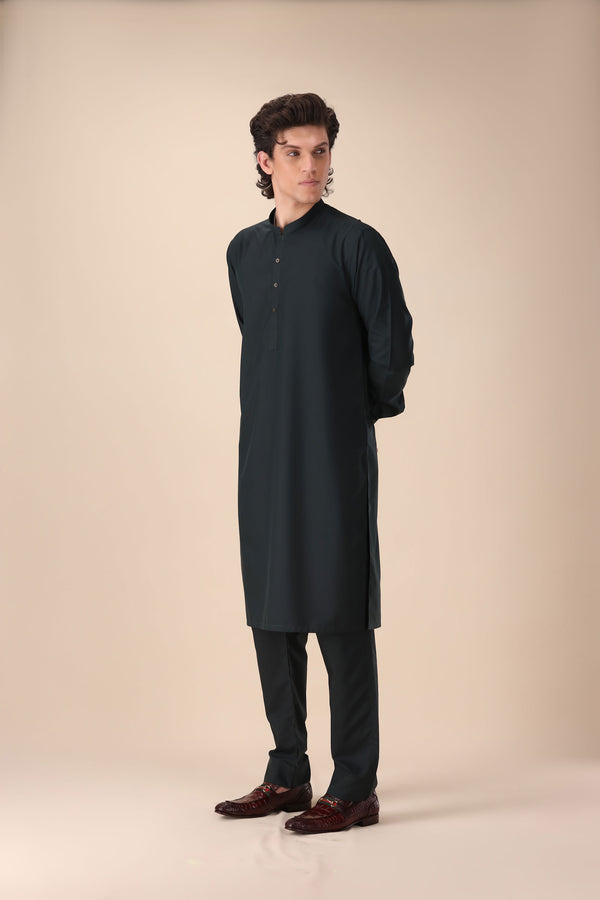 Dark Green Slim Fit Shalwar Kameez