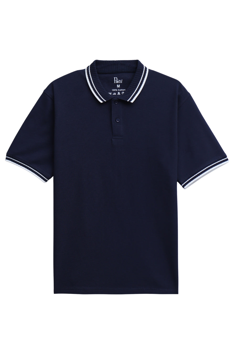 Classic Navy Contrast Collar Polo
