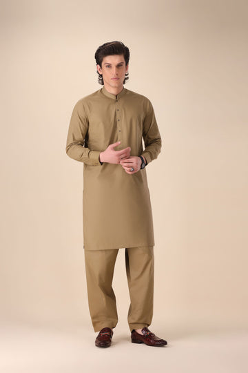 Classic Gold Regular Fit Shalwar Kameez
