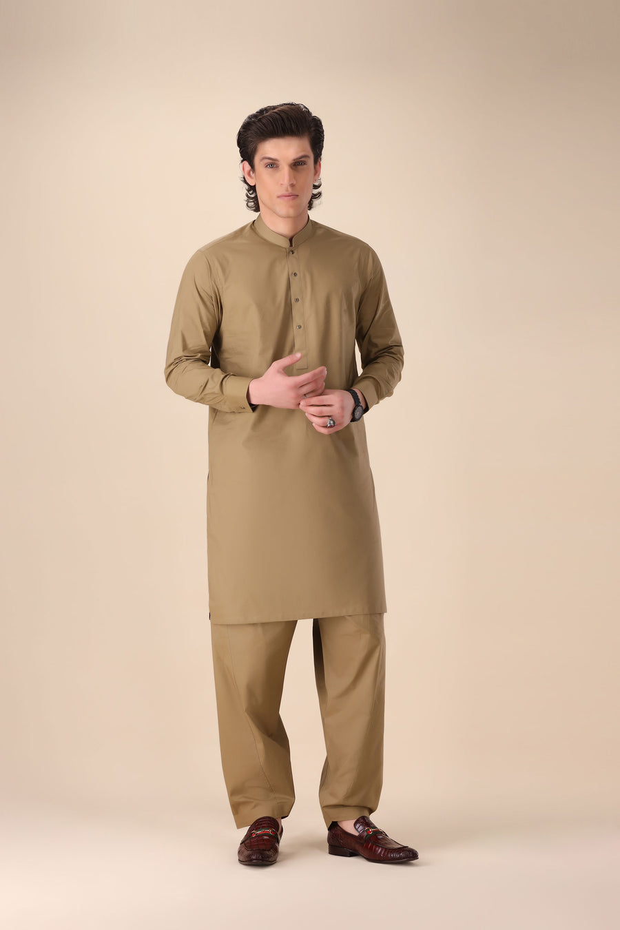 Classic Gold Regular Fit Shalwar Kameez