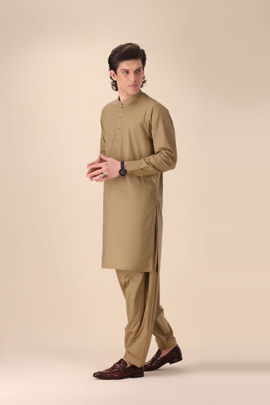 Classic Gold Regular Fit Shalwar Kameez