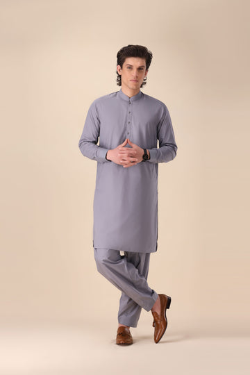 Classic Grey Regular Fit Shalwar Kameez