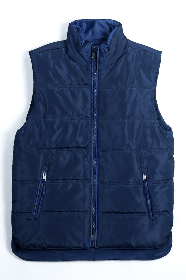 Nylon Puffer Gilet - Navy
