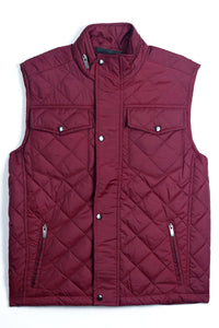 Burgundy Smart Fit Sleeveless Jacket