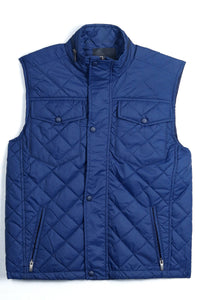 Navy Smart Fit Sleeveless Jacket