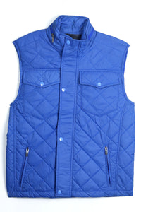Sky Blue Smart Fit Sleeveless Jacket