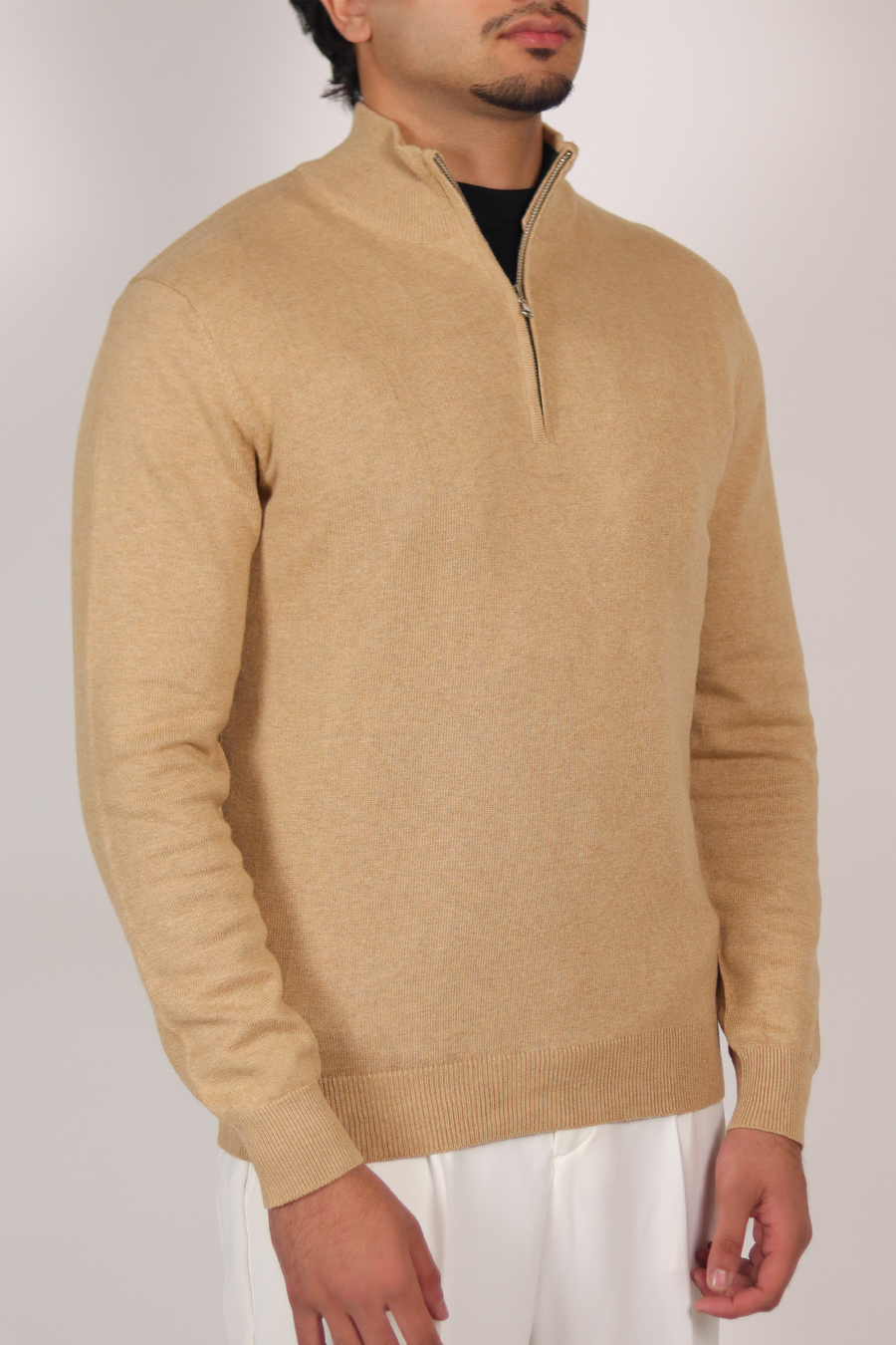 Fawn Quarter Zip Sweater