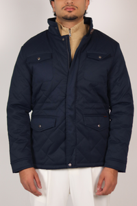 Navy Quilted Puffer Jacket