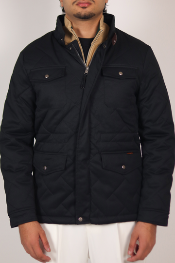 Black Quilted Puffer Jacket