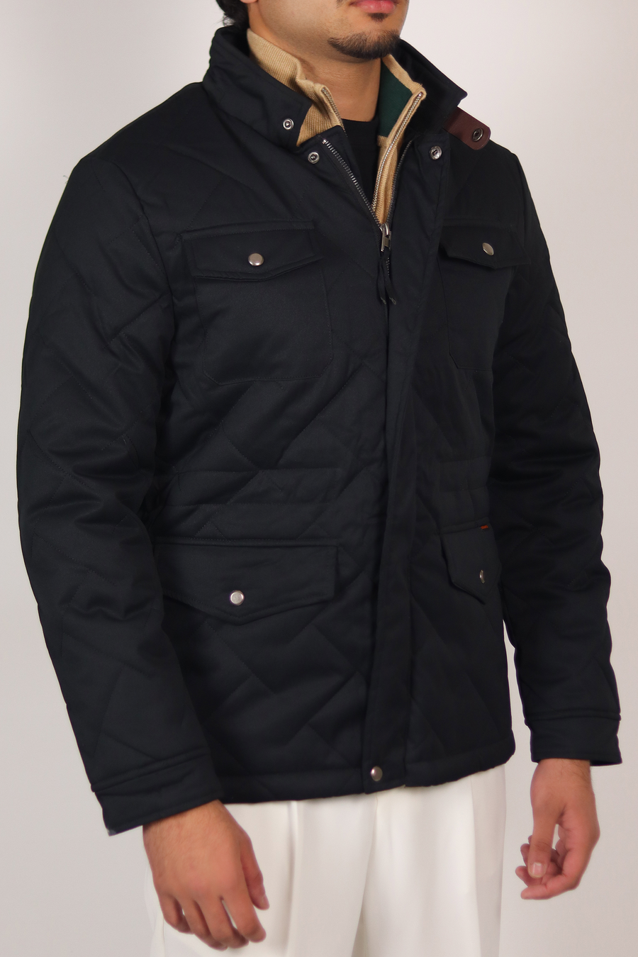 Black Quilted Puffer Jacket