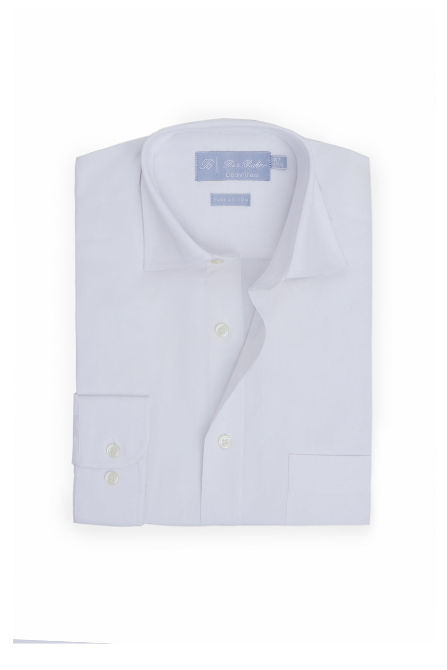 White Dotted Easy Care Formal Shirt