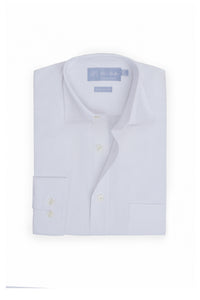 White Dotted Easy Care Formal Shirt