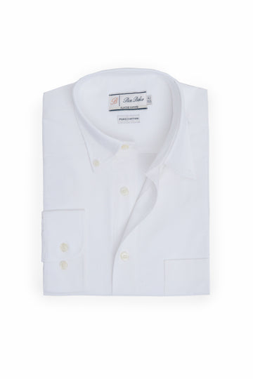 Pure Cotton Classic Oxford Button-Down Dress Shirt