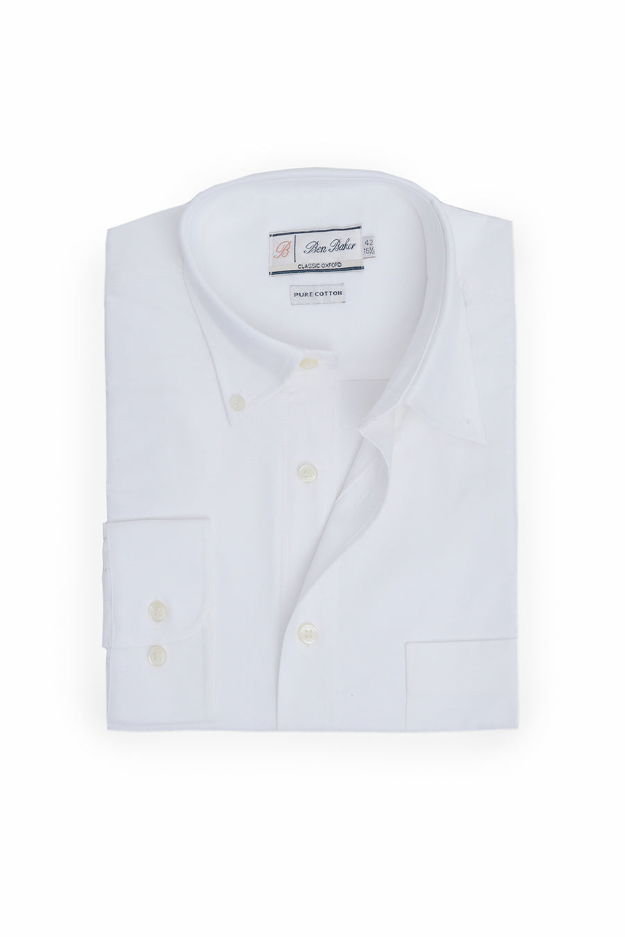 Pure Cotton Classic Oxford Button-Down Dress Shirt