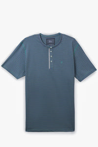 Multi Stripe Cotton Henley