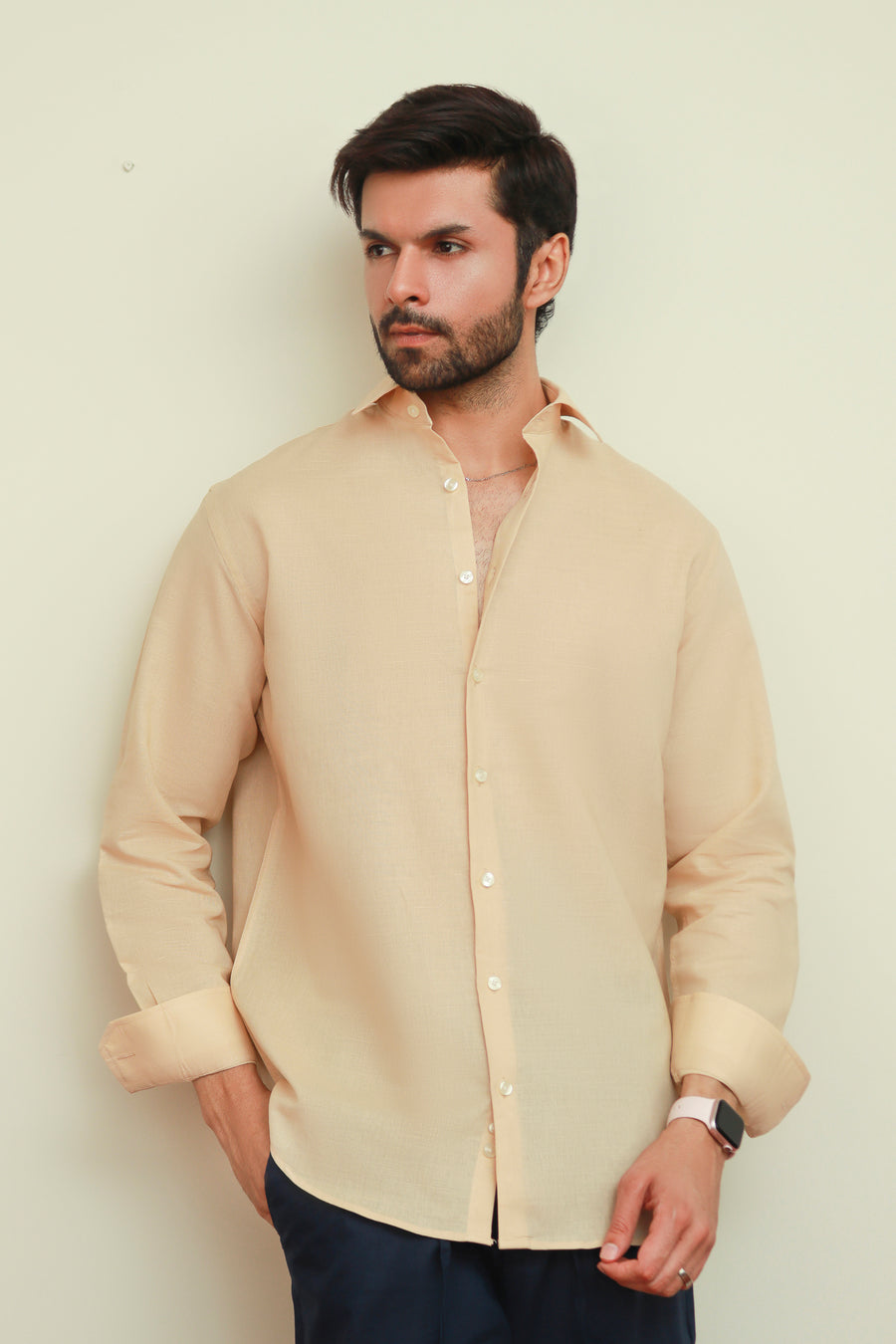 Classic Beige Linen Shirt