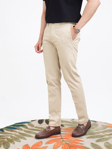 Classic Sand Straight Fit Trouser