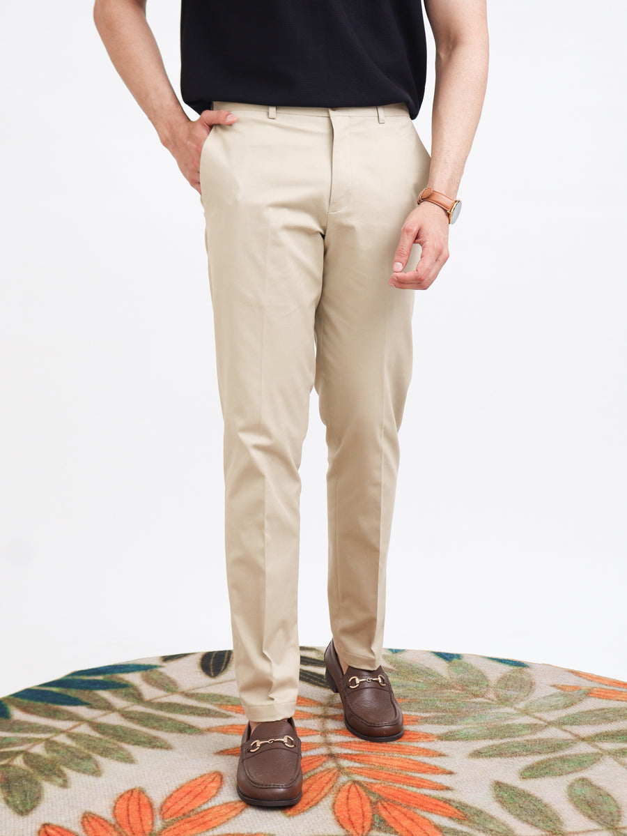 Classic Sand Straight Fit Trouser