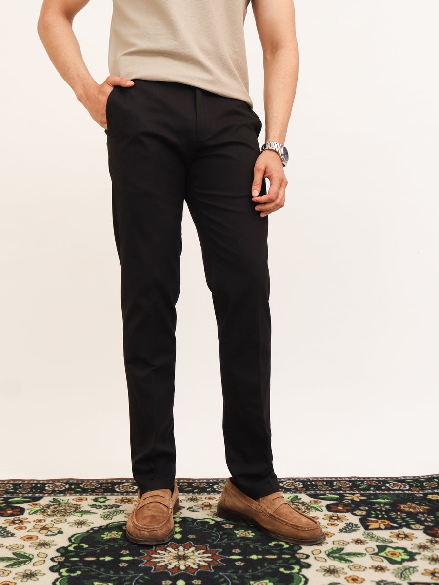 Classic Black Straight Fit Trouser