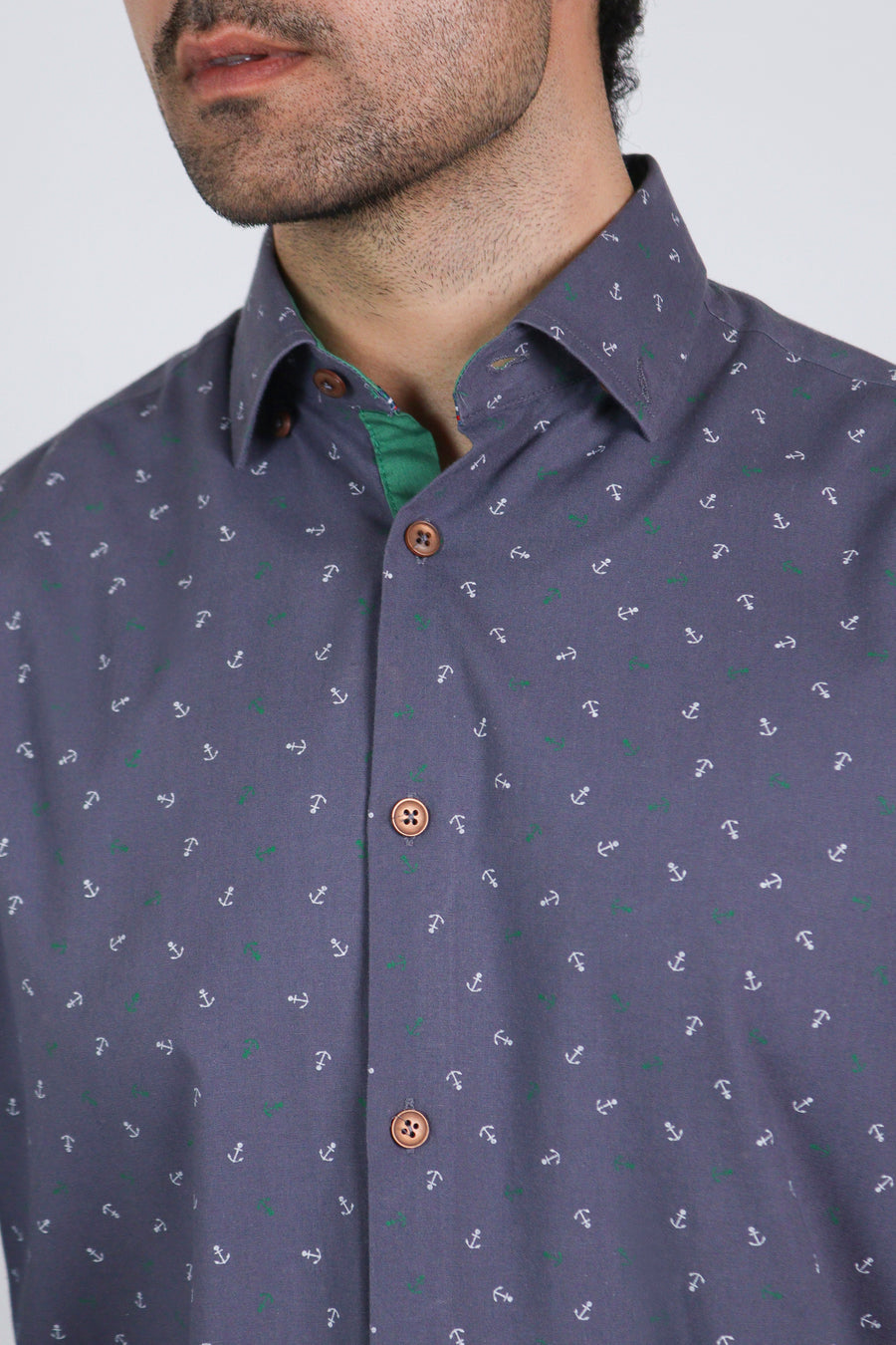 Smoke Grey Button Down Shirt