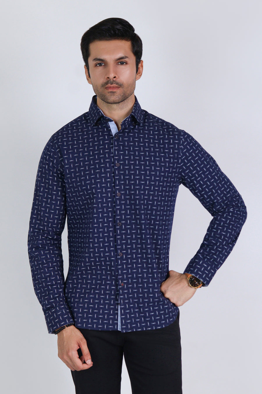Navy Blue Button Down Shirt