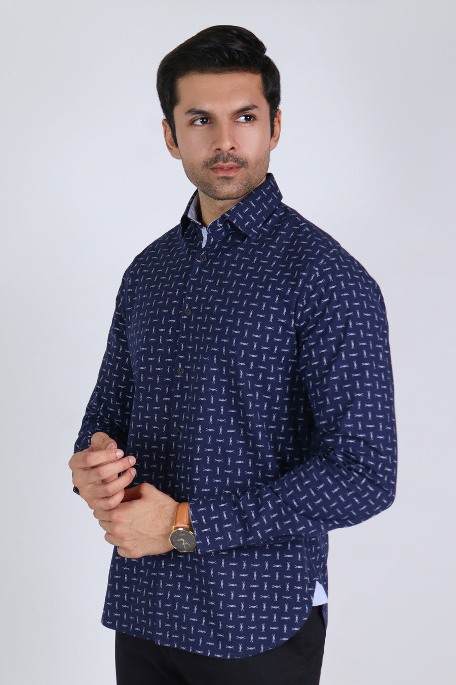 Navy Blue Button Down Shirt