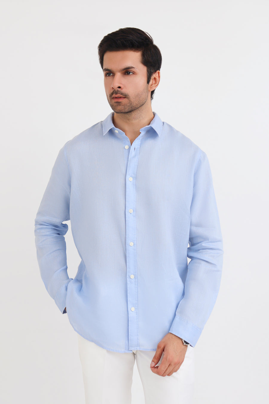Classic Sky Full Sleeve Linen Shirt