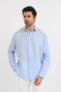 Classic Sky Full Sleeve Linen Shirt