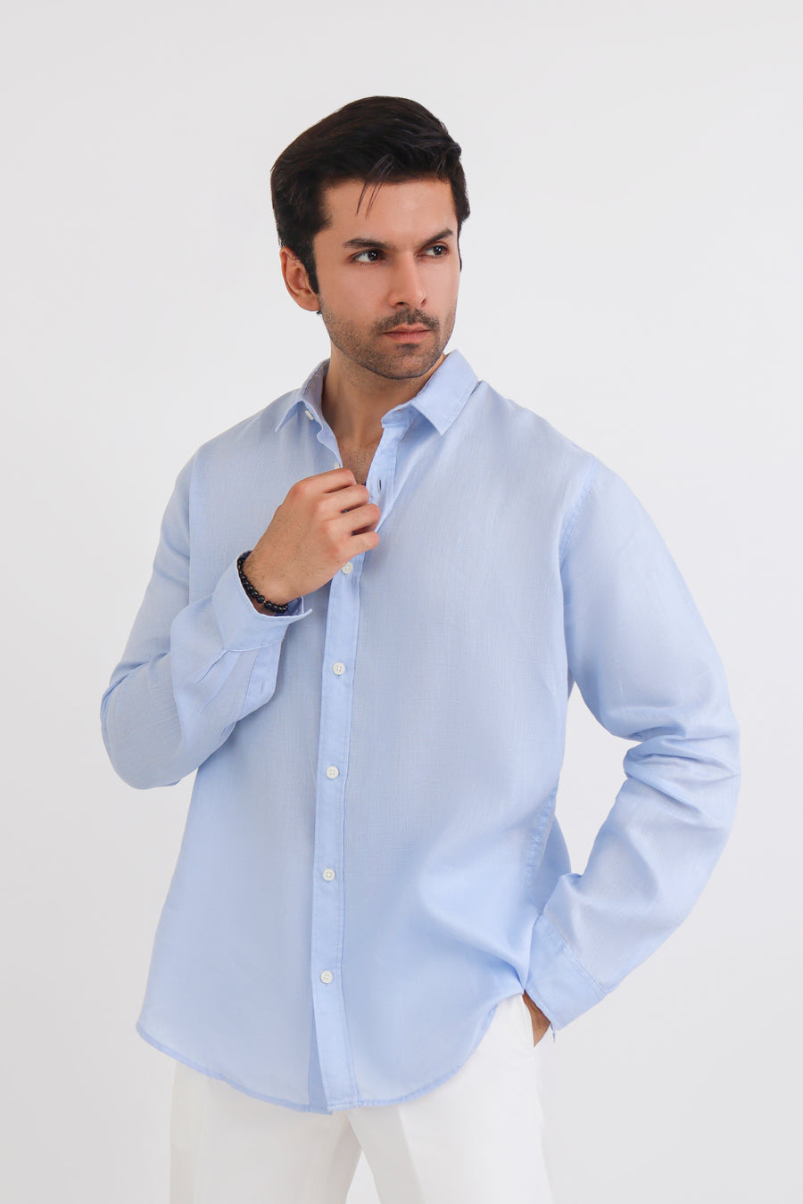 Classic Sky Full Sleeve Linen Shirt