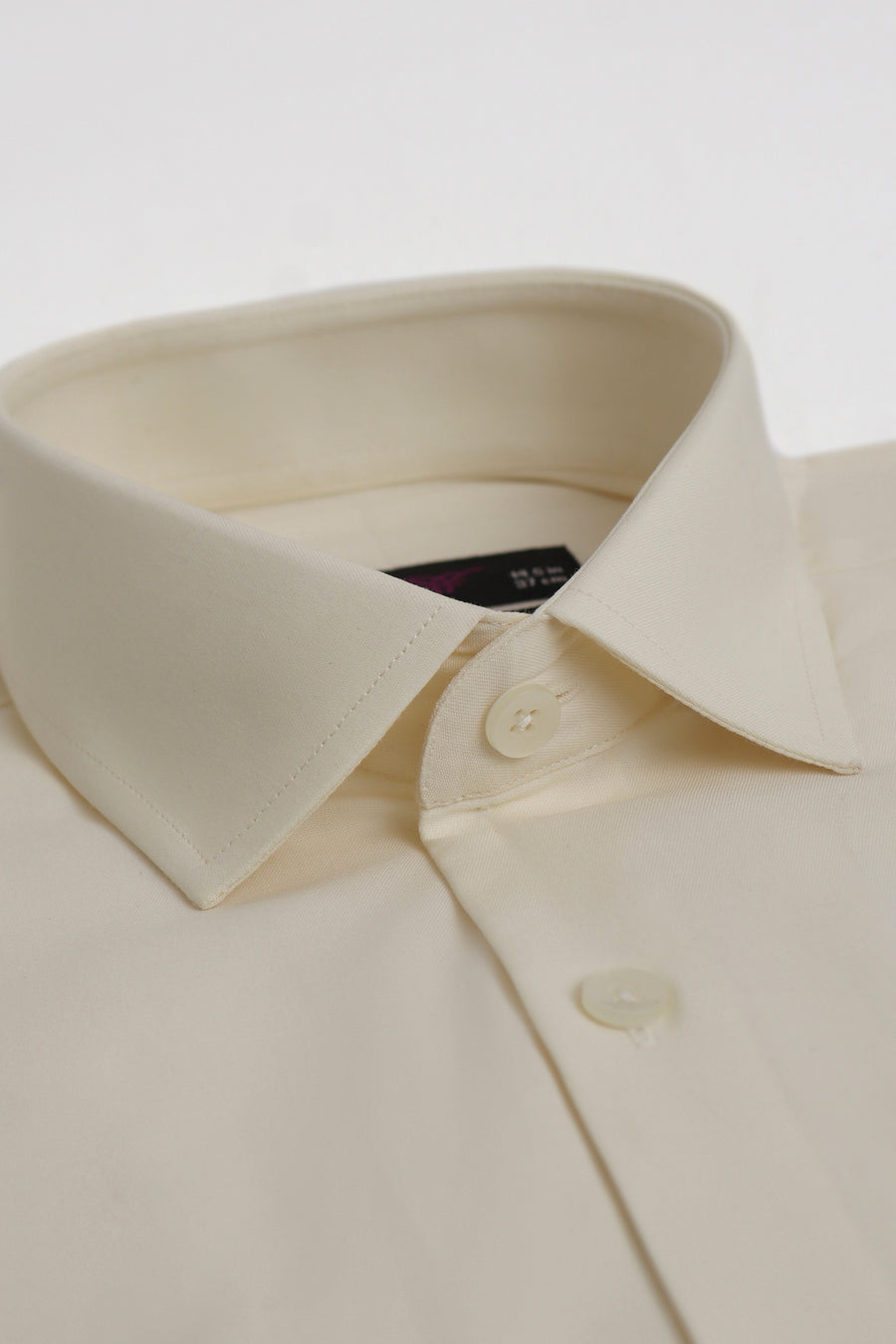 Cream Slim Fit Dress Shirt - Soft Luxury Finish