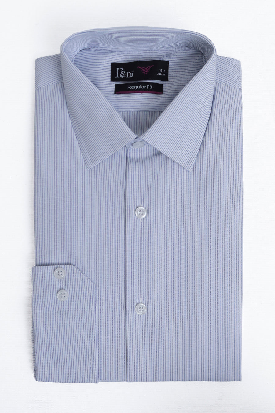 White Stripe Pure Cotton Dress Shirt - Soft Luxury Finish