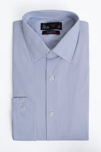 White Stripe Pure Cotton Dress Shirt - Soft Luxury Finish