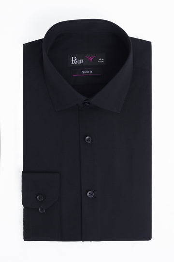 Black Formal Dress Shirt - Slim Fit