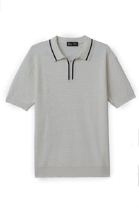 Beige Knit Polo