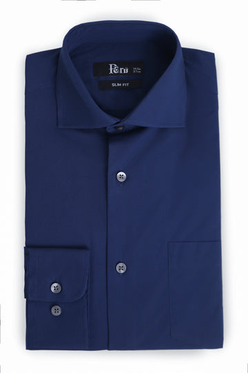 Navy Blue Slim Fit Formal Shirt