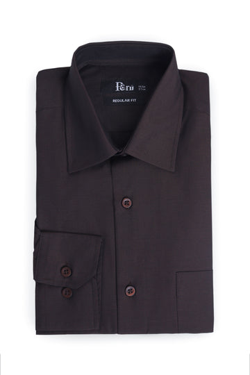 Dark Brown Formal Dress Shirt