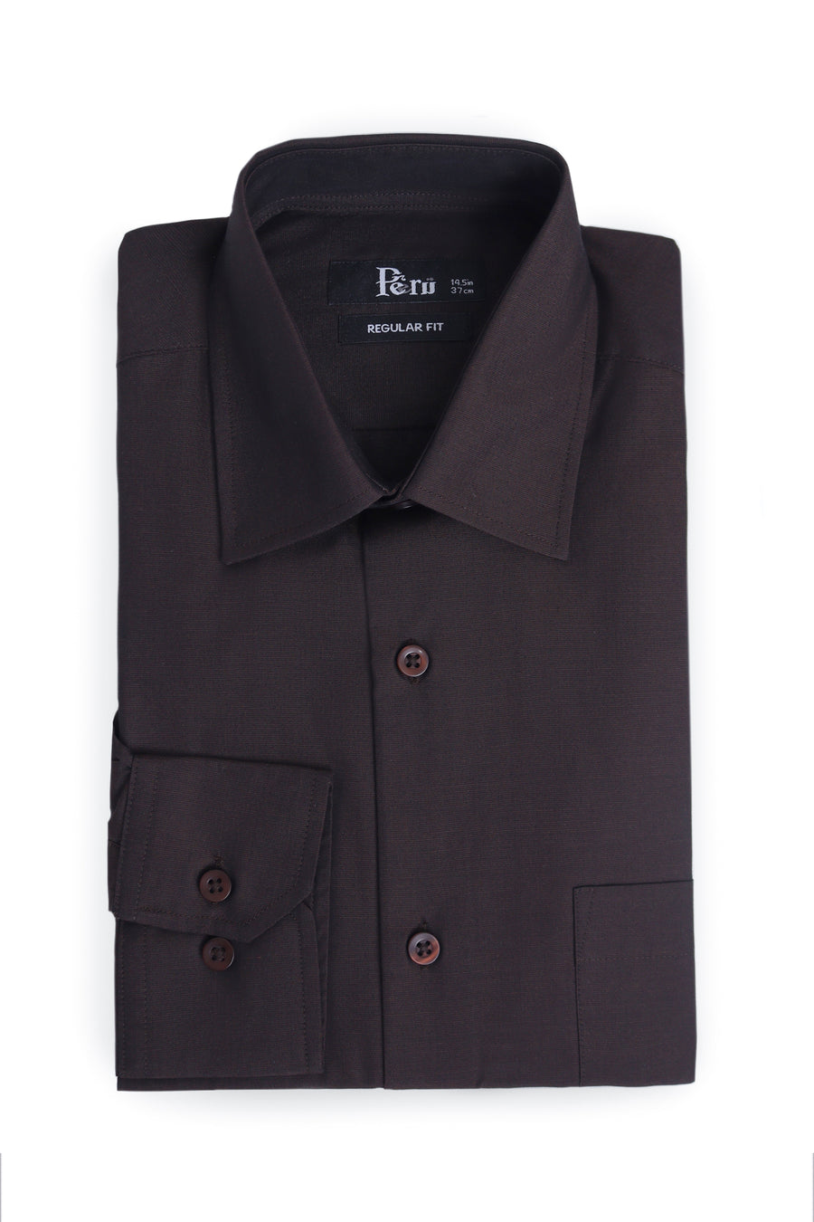 Dark Brown Formal Dress Shirt
