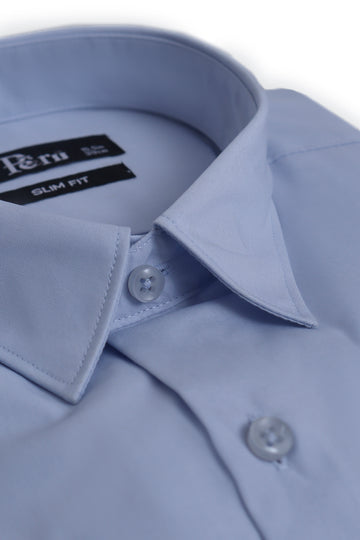 Sky Blue Slim Fit Formal Dress Shirt