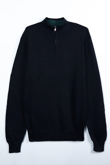 Navy Quarter Zip Sweater