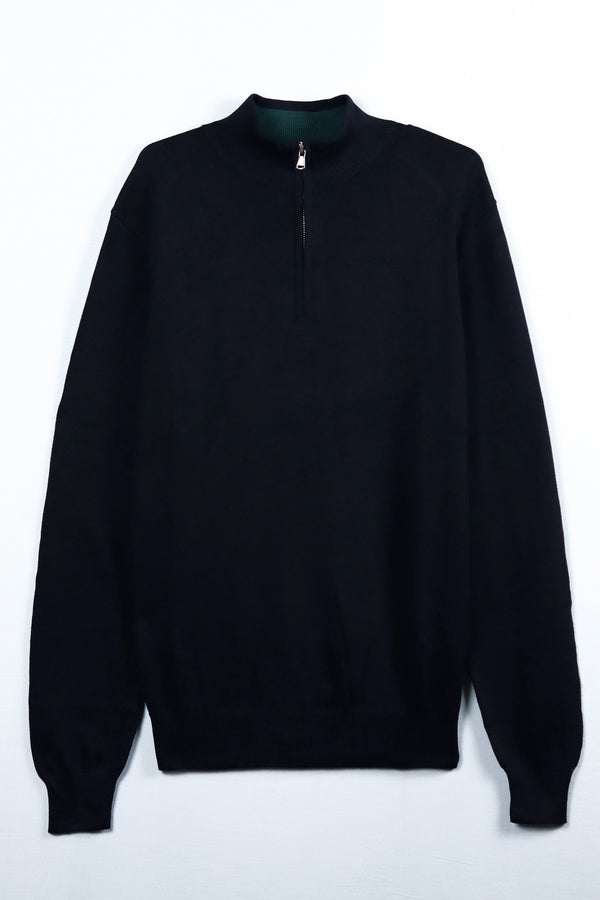 Navy Quarter Zip Sweater