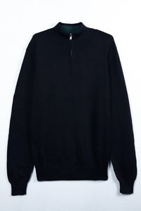 Navy Quarter Zip Sweater