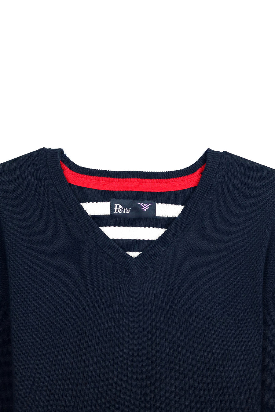 Navy V Neck Full Sleeve Sweater