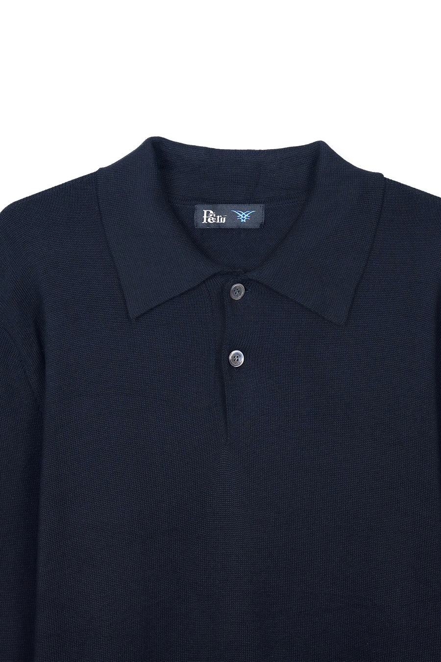 Classic Black 2 Button Polo Sweater