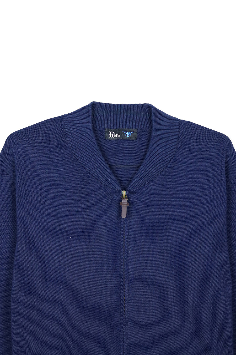 Navy Full Zipper Sweater