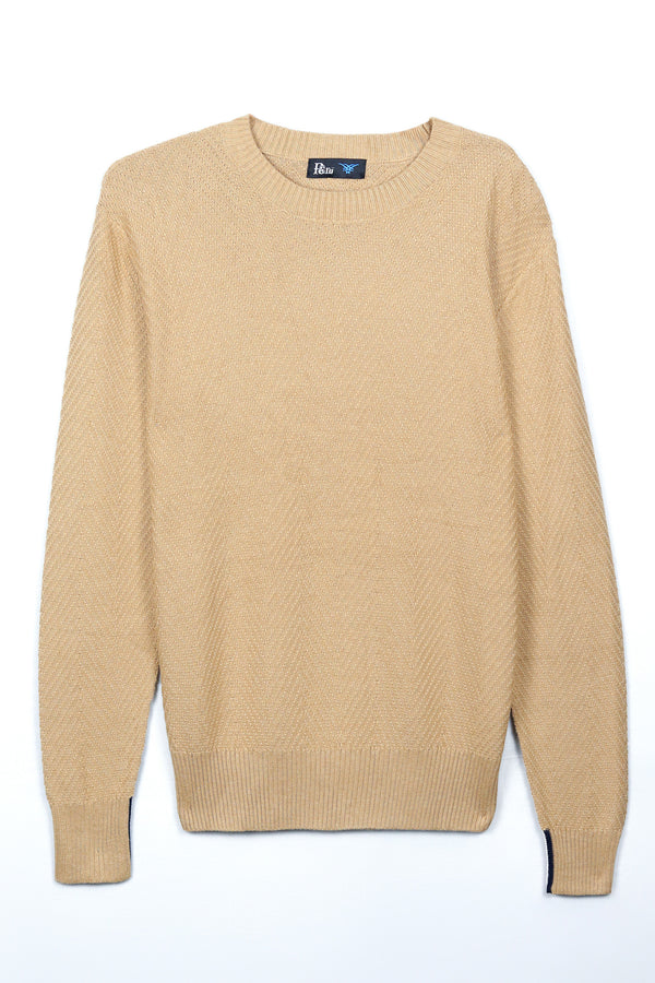 Fawn Round Neck Full Sleeve Sweater
