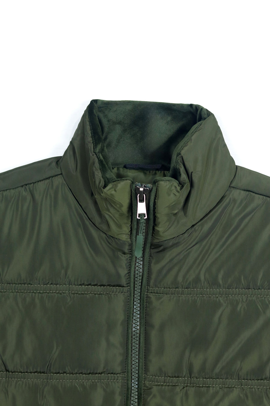 Nylon Puffer Gilet - Olive